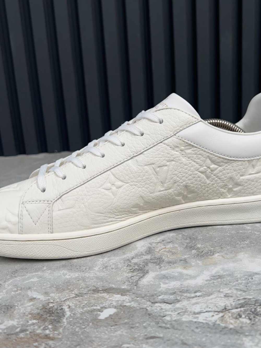 Louis Vuitton Luxembourg Monogram Sneaker Taurillon Leather 8.5 LV 9.5 US 42.5 - Picture 6 of 12
